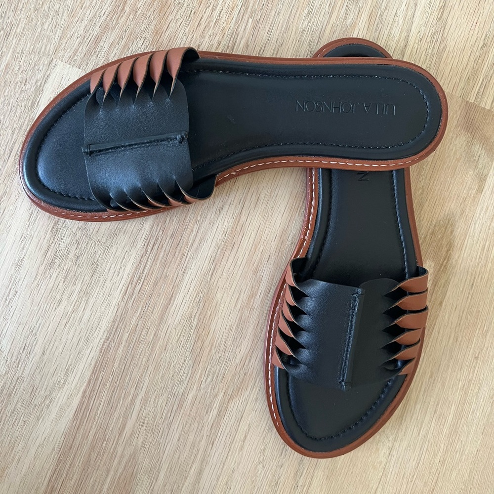 Brand new Ulla Johnson Ameya twisted contrast slides size 39.5